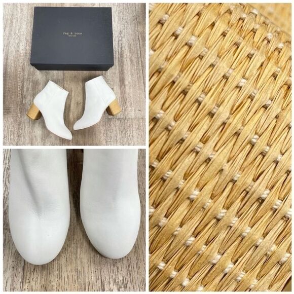 Rag & Bone Drea Leather Boot In White - Picture 1 of 4